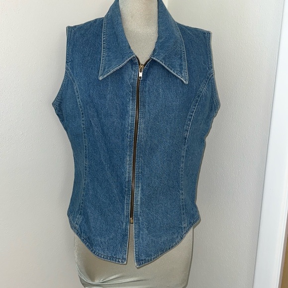 waco Jackets & Blazers - Vintage WACO denim Jean vest western cowgirl medium m rodeo